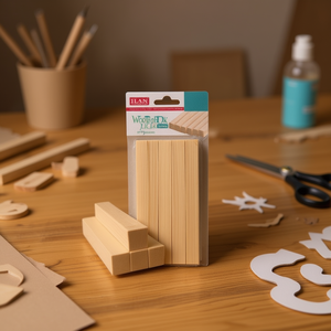 Bastoncini di legno ILAN 12x12x120mm 5 pezzi per progetti fai da te e artigianali - Product Image 3