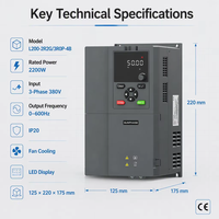 Convertisseur de fréquence industriel Sunphase VFD CE OEM 5,5 kW 7,5 CV 3PH 380V 480V, variateur de fréquence AC, compresseur sans capteur