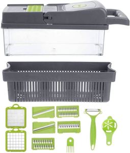 New 15 in 1 Multi-functional <b>Vegetable</b> Cutter <b>Chopper</b> Kitchen Green <b>Vegetable</b> Cutter - Product Image 3