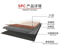 Suelo Vinílico SPC Impermeable con Sistema de Clic, Losetas Encajables de 5mm de Grosor para Oficinas y Espacios Comerciales