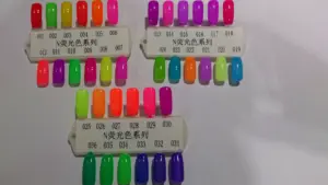 China OEM ODM bottiglie 15ml 7.3ml fabbrica di smalti per Gel Soak Off smalto per unghie fluorescente al Neon