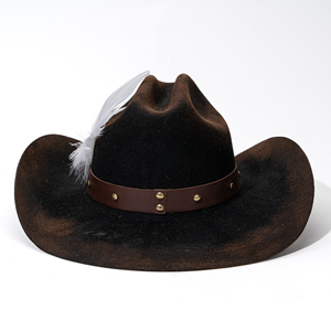 Nueva moda australiana 100% lana personalizada nueva moda Cattleman fieltro vaquero Fedora sombreros ala plana enrollable sombrero de ala al por mayor - Product Image 4