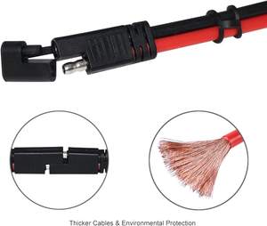 KUNCAN Prise de chargeur de <span class=keywords><strong>batterie</strong></span> 12V 16Awg Sae à faisceau de câbles de borne à anneau - Product Image 3