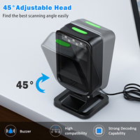 Lecteur de codes-barres multifonctionnel 2D de bureau Symcode MJ-6600, noir, A4, stock OEM, 32 bits, 1,8 m, CMOS, Android
