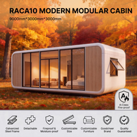 Kabin Apple Pod Modern Baja Galvanis Portabel Dapat Dilepas Modular Kontainer Rumah Kantor Cerdas Prefabrikasi
