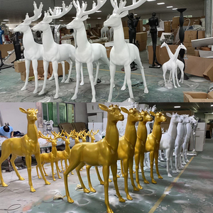 Designer italien moderne créatif cerf noël orignal atmosphère décoration salon extérieur grandes sculptures d'animaux - Product Image 6