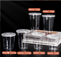 Gobelets en plastique PET jetables personnalisés avec logo, prix d'usine, gobelets transparents de haute qualité pour café à emporter et boissons froides avec couvercle