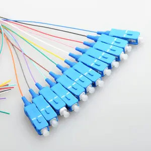 Cable de fibra óptica Pigtail, 12 núcleos, Cable de parche de fibra óptica SC, precio al por mayor