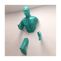 現代的な家の壁の装飾彫刻アート抽象樹脂3Dヌード男壁像彫刻販売
