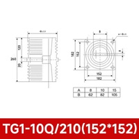 Kabinet Jaringan Ring Pabrikan dengan Isolator TG3-12-20-40.5 Epoxy Wall Bushing 12KV Tegangan Menengah Kabinet Ring Kustom