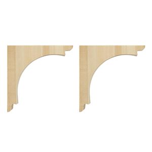 Gỗ cứng lớn vòm <span class=keywords><strong>corbel</strong></span> chưa hoàn thành trang trí thông corbels cho bàn lò sưởi mantel Kệ DIY cải thiện nhà - Product Image 2