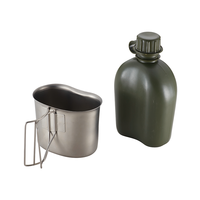 Ensemble de gourdes en acier inoxydable pliables pour le camping en plein air, durables et personnalisées, 0,7 L