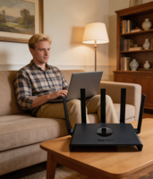 AC1300 Çift Bantlı WiFi 5 Router 5 Antenli Gigabit 1 WAN 3 LAN Mesh Router, Reyee Mesh Ebeveyn Kontrolü ile Ev Ofis İçin