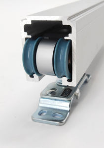 Cửa trượt treo đường sắt 1289 Hợp kim nhôm trượt theo dõi 25mm-50mm hồ sơ trượt cửa con lăn đường sắt - Product Image 5