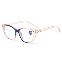 Lunettes de lecture HD anti-lumière bleue œil de chat bicolores en stock, vente en gros, unisexe, pour correction de la vue
