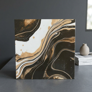Carreaux de sol en céramique de porcelaine mate effet marbre moderne 40x40cm, antidérapants, imperméables, pour salle de bain et intérieur - Product Image 6