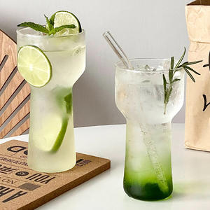 Gelas Cocktail pesta desain Flare cangkir Martin tahan panas gelas air minuman borosilikat transparan Logo kustom - Product Image 5