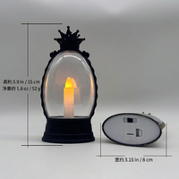 Lanterne LED en plastique en gros avec couronne de Noël, scène Père Noël et bonhomme de neige, bougie sans flamme, lampe décorative pour fenêtre de maison