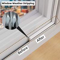 Cinta de Espuma Autoadhesiva en Forma de V de Alta Calidad para Sellado de Puertas y Ventanas, Relleno de Huecos, Sellador para Marcos, Espuma de PU