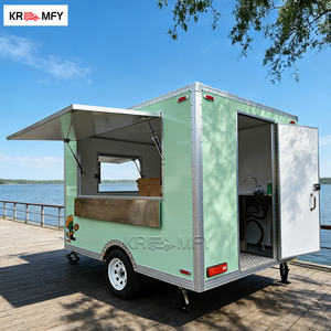 Camion de crème glacée mobile, remorque alimentaire pour hamburgers, entièrement équipée, multifonctionnelle, remorquable, pour bonbons en extérieur - Product Image 3