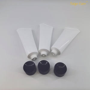 Tube vide rond blanc de 100 ml avec valve de contrôle et bouchon à clapet pour crème pour les mains, nettoyant visage, emballage cosmétique personnalisé - Product Image 4