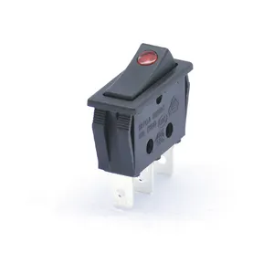 R-1-110-R0L-BBR 16A 125V Electrical Boat Switch 3 Terminals 2 Positions Illuminated On Off Spst Rocker Switch