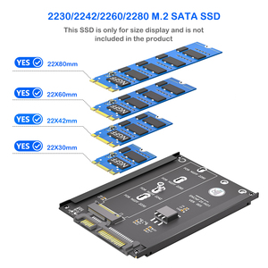 <span class=keywords><strong>M</strong></span>.<span class=keywords><strong>2</strong></span> NGFF B - Key SATA SSD 转 SATA 3.0 适配器转换器，适用于 2230/2242/2260/2280 <span class=keywords><strong>M</strong></span>.<span class=keywords><strong>2</strong></span> SATA SSD，带框架支架 - Product Image 3
