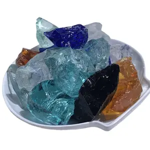 Pedra de vidro reciclada para aquário, preço de fábrica, paisagismo, artesanato, pedra, decoração, cascalho de vidro
