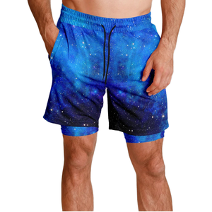 Shorts tricotés personnalisés pour hommes 2025, imprimés sérigraphiés, haute qualité, écologiques, respirants, différentes couleurs, OEM - Product Image 2