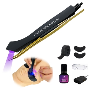 หลอดไฟยูวีสำหรับต่อขนตาพร้อมแหนบ LED ระบบอบแห้งเร็วด้วยกาวยูวีสำหรับต่อขนตา พร้อมแป้นเหยียบ - Product Image 5