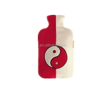 china Taiji beautiful transparent PVC hot water bottle with cover