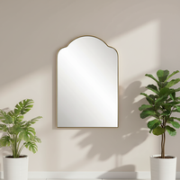 Miroir de sol moderne pour chambre à coucher avec design arqué, en fer, construction durable, couleur personnalisable, ensemble de 4 pièces, usage quotidien