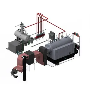 Fabricante de caldera de vapor de tubo de fuego de agua industrial 6TON de carbón de pellets de madera EPCB