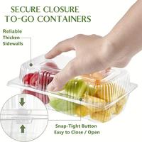 Usine personnalisée jetable en plastique transparent restaurant coquille de palourde à emporter boîte d'emballage alimentaire transparent boîte à charnière en PET