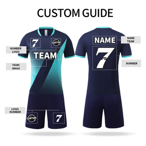 <span class=keywords><strong>Kit</strong></span> da Calcio Personalizzati Completi in Tessuto di Poliestere Nuova Stagione Maglie da Calcio Retrò a Maniche Corte Divisa da Calcio per Bambini X931 - Product Image 2