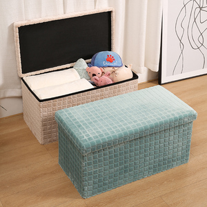 Multi-Color Stylish <strong>Stools</strong> Multi-Size Customizable Clothing <strong>Stools</strong> Velvet Ottoman Bench <strong>Storage</strong> - Product Image 2