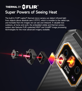 4G Rugged Smartphone Night Vision <strong>FLIR</strong> <strong>Thermal</strong> Image <strong>Camera</strong> 10600mah Android 14 Mobile 12+256GB G99 6.78'' Ulefone Armor 27T - Product Image 5