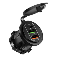 Chargeur de voiture double port rapide étanche 12V/24V avec PD QC3.0 et voltmètre pour camion, bateau, camping-car – Commande en gros
