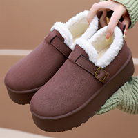 Bottes de neige rembourrées d'hiver de haute qualité, épaisses, durables, à semelle épaisse, polyvalentes, pour femmes