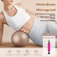 Ballon de Yoga Pilates Petit Modèle D 22cm en PVC Épais Anti-éclatement pour Entraînement et Exercices des Muscles du Plancher Pelvien Post-partum