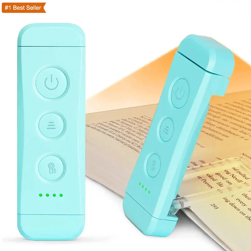 Jumon Book Reading Light in Bed Portable Clip-on LED Reading Light 5 Brightness Adjustable USB Rechargeable Reading Lamp