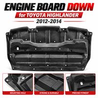 Cache-moteur noir pour carrosserie automobile, ajustement direct pour Toyota Highlander 2012-2014, panneau de protection de châssis de voiture en gros