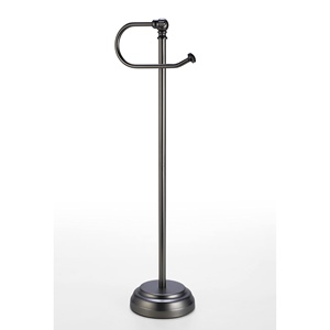 Porte-rouleau de papier toilette autoportant en métal, support de rangement pour rouleaux de papier toilette pour la salle de bain et la maison - Product Image 2
