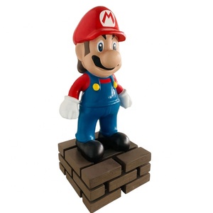 Statue <span class=keywords><strong>de</strong></span> <span class=keywords><strong>Super</strong></span> héros Mario en fibre <span class=keywords><strong>de</strong></span> verre, 5 pièces, personnage <span class=keywords><strong>de</strong></span> dessin animé, travail, décoration pour magasins/centres commerciaux - Product Image 4