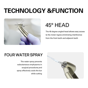<strong>Dental</strong> <strong>45</strong> <strong>Degree</strong> Head <strong>Handpiece</strong> Fiber Optic <strong>Dental</strong> Contra Angle <strong>Handpiece</strong> With Inner Channel - Product Image 4
