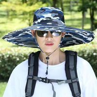 Sombrero de Pesca Unisex de Secado Rápido, Camuflaje, Protección Solar, Transpirable, para Senderismo al Aire Libre, Protección Solar, Uso Diario
