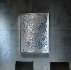 Panneau en maille tissée architecturale en laiton de luxe, motif personnalisé, maille décorative métallique dorée pour cloison de club, art mural - Product Image 4