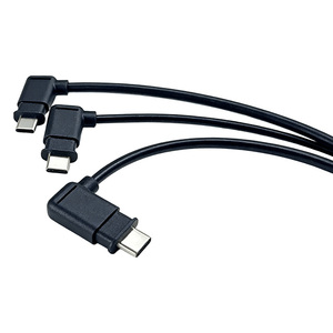 1.8M IP68 방수 타입-C 암 커넥터 - 듀얼 USB-C 수 커넥터 100W PD 3.0 E-Marker Y-케이블 (드론/고프로/컴팩트 스캐너/카메라/컴퓨터용) - Product Image 1