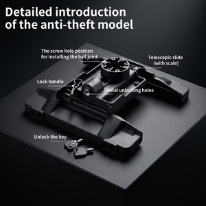 Support universel pour tablette Starlink, hauteur réglable de 241 à 325 mm, base à pince anti-vibration et anti-verrouillage VIN-XL-01-Lock - Product Image 4