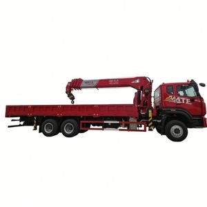 Grúa Montada en Camión Sinotruk de 12 Toneladas y 320 HP con Brazo Recto, Venta Directa de Fábrica, Personalizada para Elevación de Materiales de Construcción - Product Image 1
